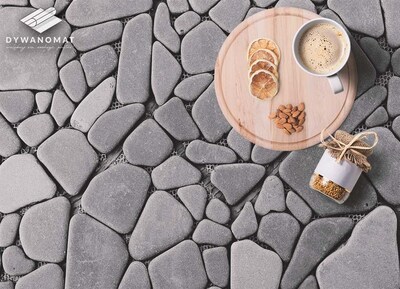 Interior PVC rug large stones